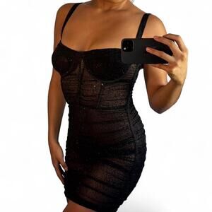 Oh Polly Women's Black Dress